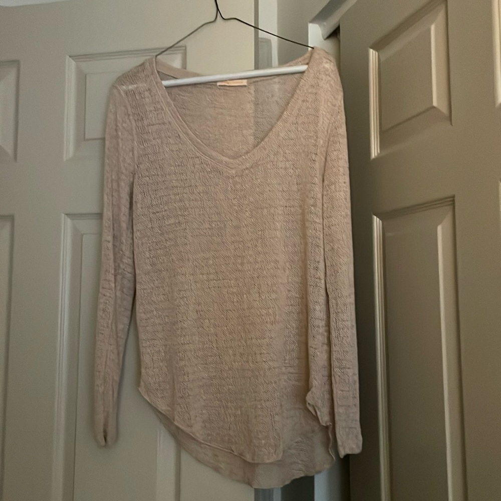 Never worn. Sweet Romeo tan light weight sweater